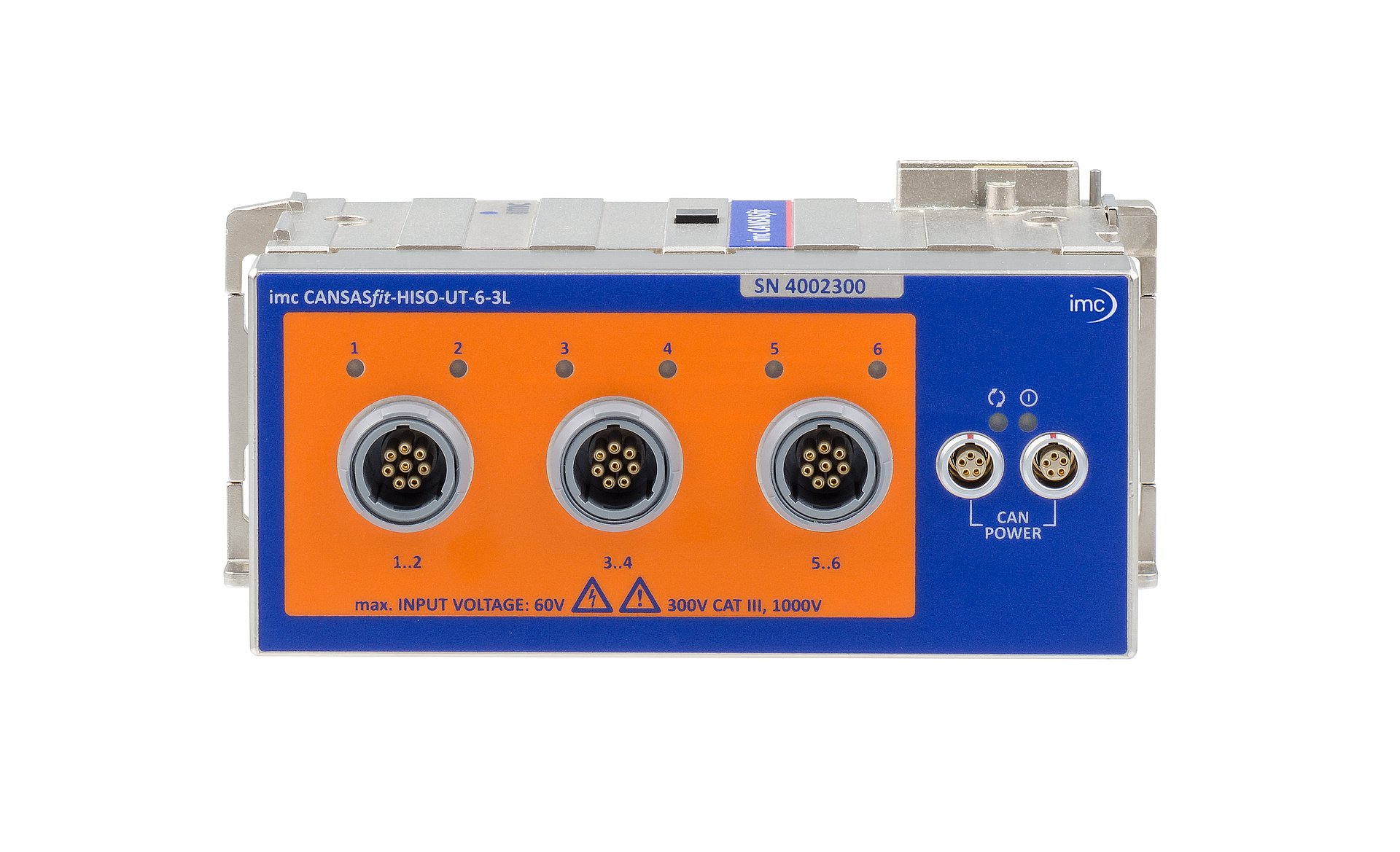 [Translate to Hungarian:] High isolation 6-channel CAN measurement module for voltage, temperature (RTD) and resistance (NTC)
